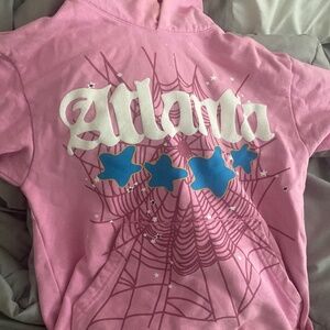 Pink Atlanta spider hoodie